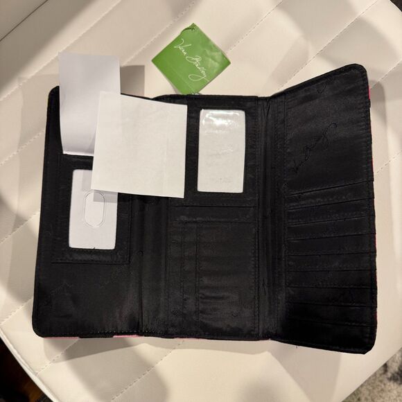 Vera Bradley "Moon Drops" Leaves Vinyl Trifold Wallet, NWT - Picture 3 of 4